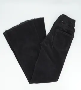 Girl's Saints & Heart Charcoal Corduroy Flare Jeans