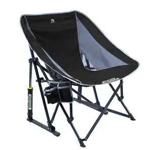 GCI Outdoor Pod Rocker Foldable Rocking Camp Chair, Black