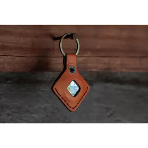 Leather AirTag Keychain - Olmo Minerva
