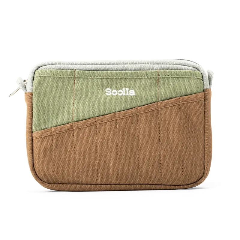 Soolla® Studio Pouch, Good Earth – 20-Pocket A5 Stationery & Art Tool Organizer with YKK Zipper