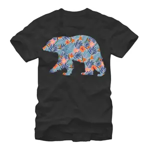Men's Lost Gods Hawaiian Print Bear T-Shirt