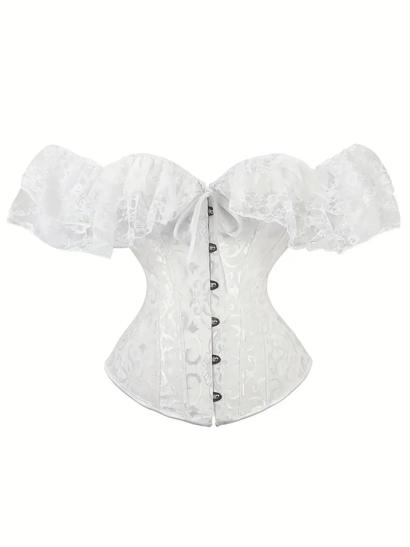Women's Floral Jacquard Bone Fishbone Corset Structure Shapewear Tube Top, Retro Vintage Feminine Fit Fashionable Tummy Control Shaper, Women's Shapewear for All Seasons, Abdomen Shapewear, Corset Body Shapewear