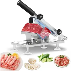 Manual Frozen Meat Slicer, Upgraded Stainless Steel Meat  for Beef Mutton Bacon   Slicing Machine for Hot Pot BBQ sandwiches pizza