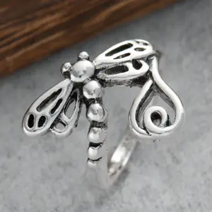 Minimalist Fashion Dragonfly Rings for Women Vintage Ring Accessories Jewelry