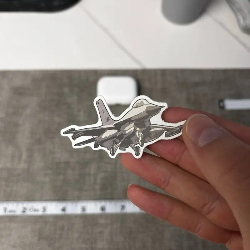 Fighter Jet Die-Cut Stickers