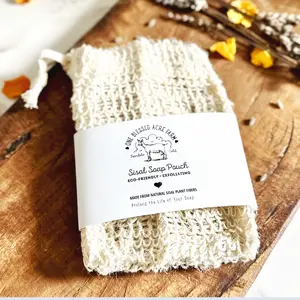 One Blessed Acre Farm Sisal Soap Bag Eco Friendly Exfoliating Made from Natural Sisal Plant Fibers