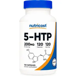 Nutricost 5-HTP 200mg, 120 Vegetarian Capsules (5-Hydroxytryptophan) - Non-GMO & Gluten Free