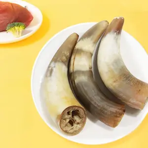 1/2 Pack x 130-150g Ox Horn, Natural Ingredients, Natural Dog Treats, Healthy, Easily Digestible, Dog Chews Long Lasting, And High Protein, Low Fat, Perfect Training Reward Snack For Small, Medium and Large Dogs