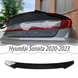 MUTUSAISI Rear trunk spoiler wing for Hyundai Sonata 2020-2023 SE/SEL/Sport/N Line/Limited Gloss Black Decklid Lip Exterior Accessories