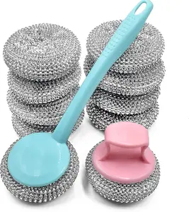 Sponges 10 Pack Stainless Steel Scrubbing Scouring Pad Steel Wool Scrubber  Kitchens Bathroom and More