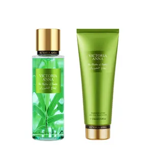 Victoria Anna Women's Long Lasting Body Mist & Body Cream Bundle Bergamot, Ylang-ylang, Lily and orange blossom, Amber, Sandalwood and Vanilla-Regular Edition -Great Deal