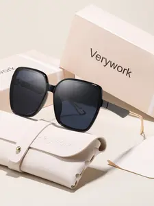 Elegant Square Frame Classic Women's Sun Protective Sunglasses, Perfect for Shopping, Driving, Fishing, Stylish Brand Design, Comfortable Fit, Classic Shades