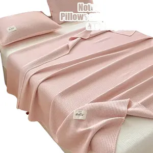 Double-Sided Waffle Cool Blanket, Breathable Lightweight Summer Bed Blanket, Comfortable All-Season Blankets, Multiple Colors Available