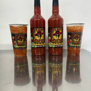 Los hefes Michelada mix and Michelada cup combo 4 pc
