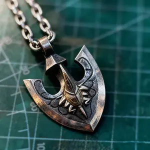 Anime merchandise: JoJo's Bizarre Adventure Golden Arrow necklace, French vintage style, unique and exquisite.