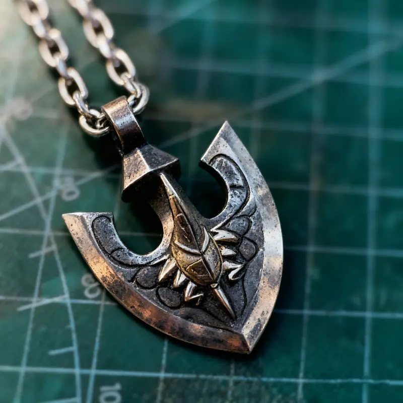 Anime merchandise: JoJo's Bizarre Adventure Golden Arrow necklace, French vintage style, unique and exquisite.