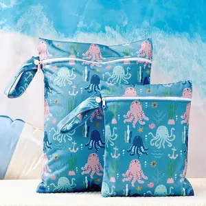 2 Piece Reusable Wet Dry Separating Diaper Bags, Multifunctional Diaper Bag, Durable Baby Care Products, Easy to Use, Ideal for Newborns, Comfortable Storage Solution