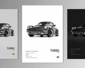 Porsche 930 Turbo Poster Print | Wall Art | Car Decor