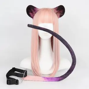 COS Operator Mouse Ears Headband Cosplay Accessories Plush Mouse Tail Set