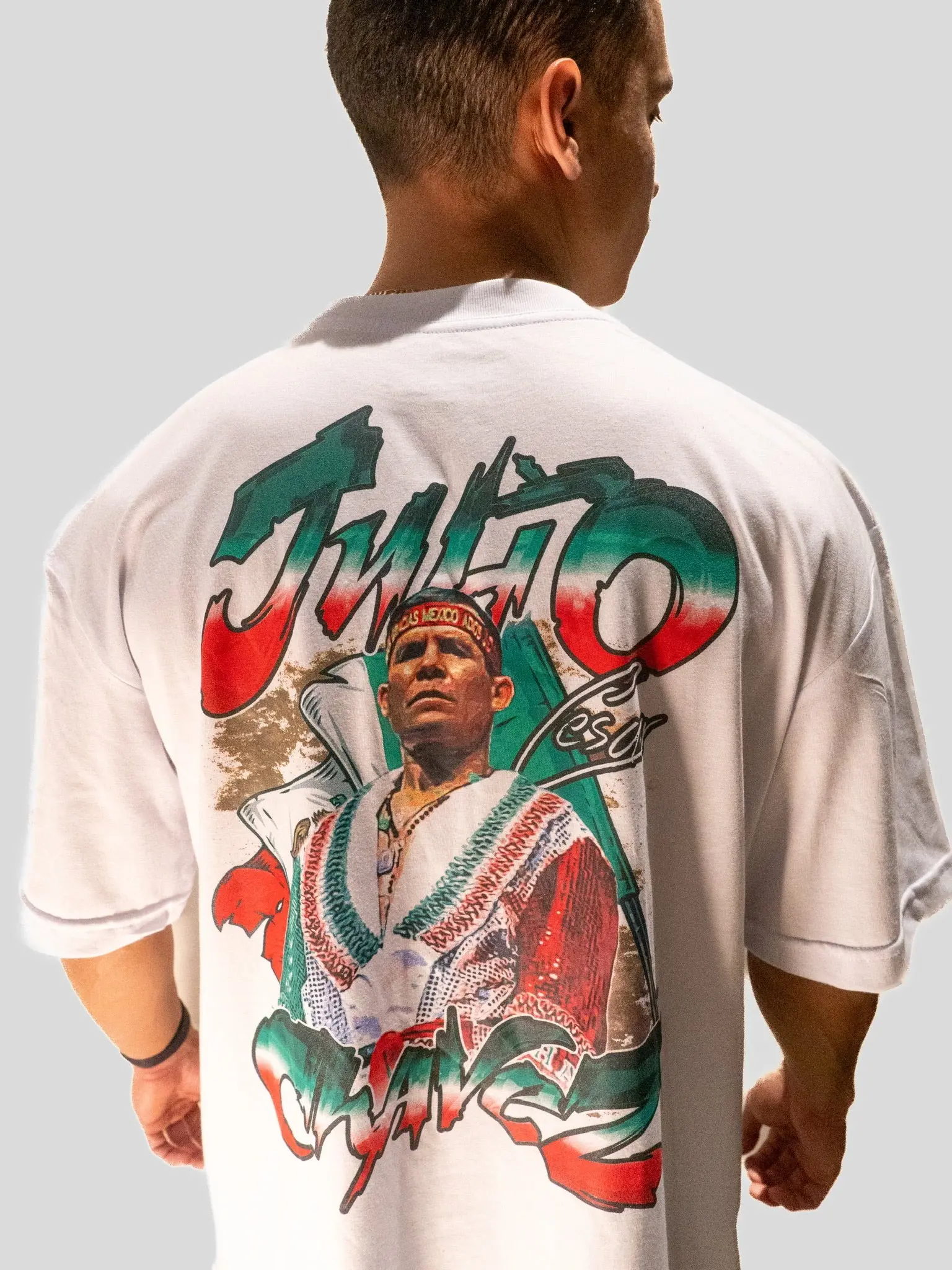 Julio César Chávez White Vintage Boxing T-Shirt | Retro Mexican Flag Colors Graphic Tee | Unisex Boxing Legend Fan Shirt | Streetwear Sports Memorabilia for Boxing Enthusiasts, Casual, Menswear