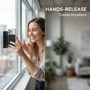 1PC Double-Sided Silicone Suction Phone Holder - Multifunctional Sticky Phone Stand for Video Shooting, Selfies & Party Use
