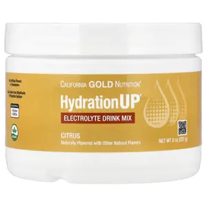California Gold Nutrition HydrationUP®, Electrolyte Drink Mix with Calcium, Potassium, Vitamin C, and Vitamin E, Citrus, 8 oz (227 g)