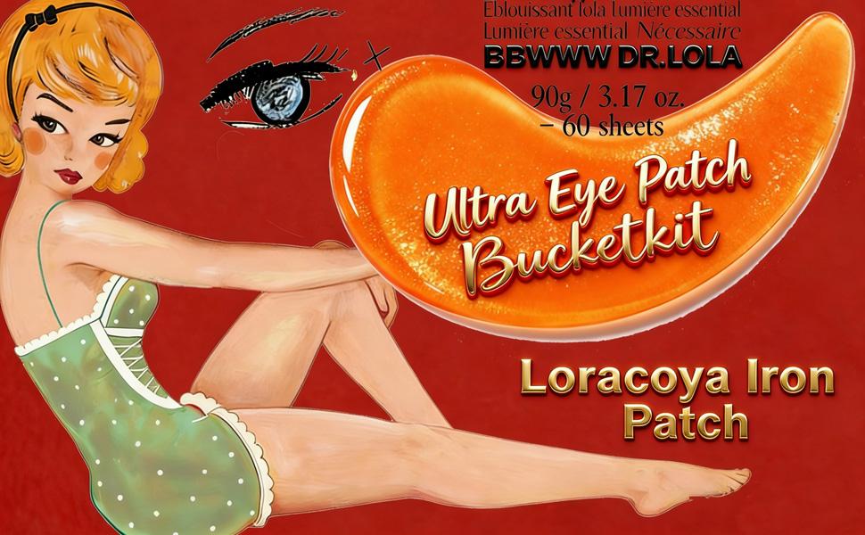 【JU】Dr.LoLa Hydrogel Eye Patches | Lighten Dark Circles with Niacinamide | Smooth Skin with Hydrolized Collagen | Reduce Wrinkle Depth with Adenosine | 60 Pcs |  Korean Eye Care