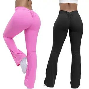 Tummy Control Solid Yoga Pants High Waist Butt Lifting Seamless Sport Leggings for Gym Daily Wear Long Length Polyamide Spandex All Seasons High Stretch Comfort