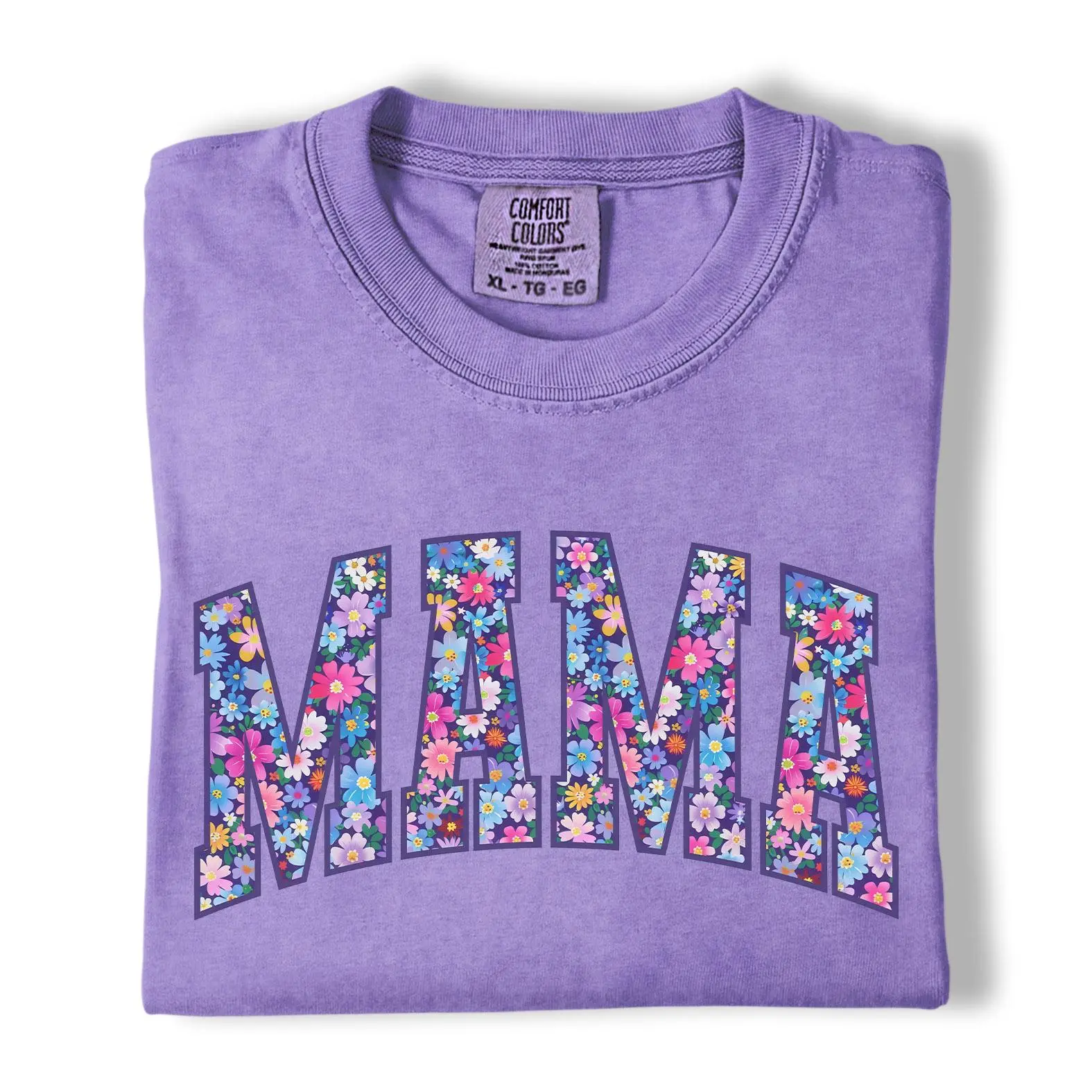 Comfort Colors Floral Mama Shirt, Cute Mom Shirt, Mother’s Day Shirt, Gift for Moms