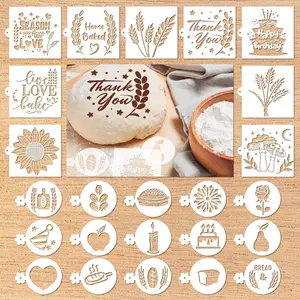 Bread Stencils for Sourdough - 24 count Bread Stencils for Baking, Sourdough Bread Baking Tools, Gifts for Sourdough Bakers, Bread Making Accessories, Pie Cake Cookie Baking Stencils Template