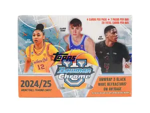 2024-25 Topps Bowman University Chrome Basketball Blaster Trading Cards Pack