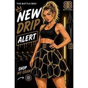 Battle Box High Waist Women's Skater Skirt-HW
