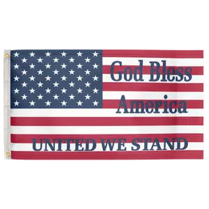 USA United We Stand God Bless America 3'X5' Flag 100D Polyester (90cm x 150cm) Christian Flag (C5) RolFlags