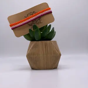 Lesbian WLW Thick Striped Pride Friendship Bracelet - High-Quality Cotton Embroidery Floss, Adjustable Sliding Knot, LGBTQ+ Support Fashion Accessory