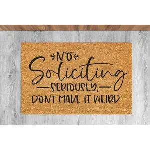 "No Soliciting" Custom Door Mat