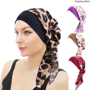 Unisex Baroque Printed Turban, Wide Band Wide Elastic Tie, Comfortable Daily Home Hair Protection Fashion Accessory