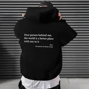 Gildan "Dear Person Behind Me" Hoodie, Print on Back of Hoodie, Gift for Men Women