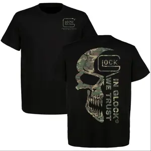 2026 Glock Skull Camo T-Shirt, In Glock We Trust Tactical Gun Tee, Glock Perfection Shirt, 2A Shooting Range Mens Tee