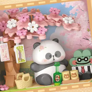 Mini Panda Assemble Series Blind Bag, Random Character Collectible, Car Decoration, Halloween & Christmas Party, Birthday Accents