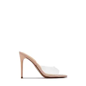 Lolita Clear Single Sole Mules - Nude