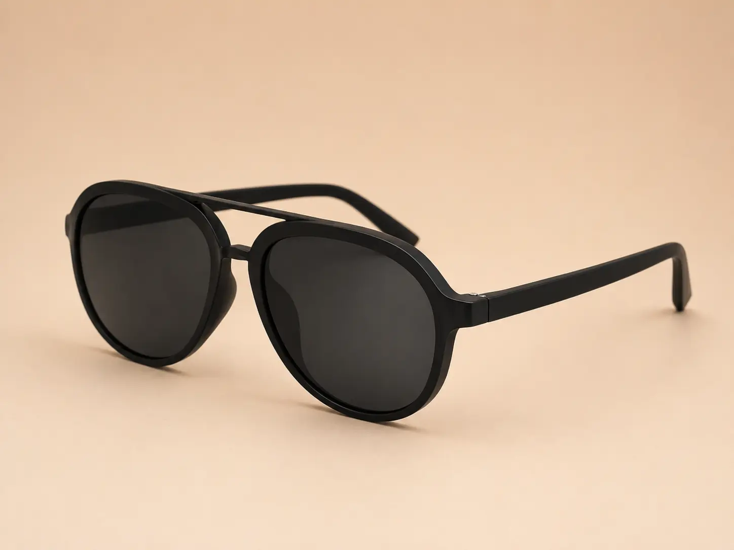 Black Aviator Premium Square Sunglasses