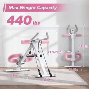 Ab Fitness Equipment, Home Gym Ab Machine, Height Adjustable Ab Trainer, Foldable Fitness Equipment, Abdominal Trainer Ab Training Machine