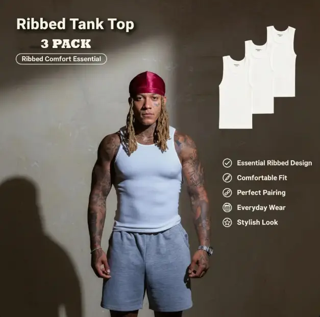 Essential Ribbed Tank Set