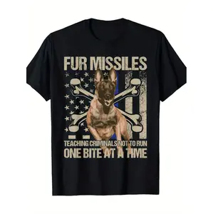 Hairy Missile K9 Unit Police T-Shirt For Law Enforcement Training And Canine Handlers