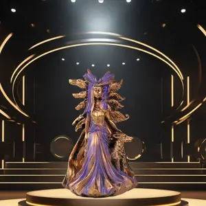 Hecate Witch Statue, Egyptian Goddess Bookshelf Decoration Essential, Resin Material Durable Home Decor for Living Room Office