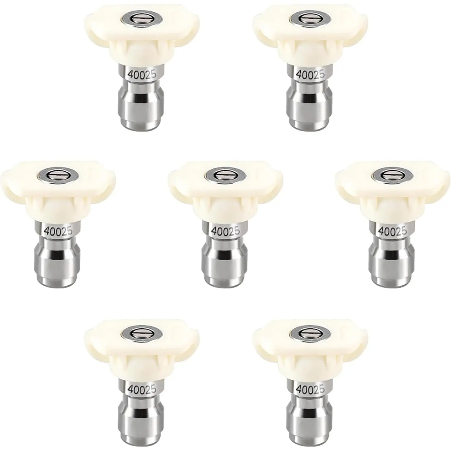 Tool Daily Pressure Washer Tips, 40 Degree White Power Washer Nozzle Tips 7 Pack, 1/4 Inch Quick Connect, 4000 PSI