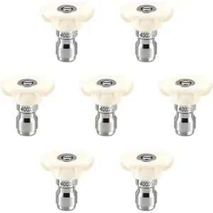 Tool Daily Pressure Washer Tips, 40 Degree White Power Washer Nozzle Tips 7 Pack, 1/4 Inch Quick Connect, 4000 PSI