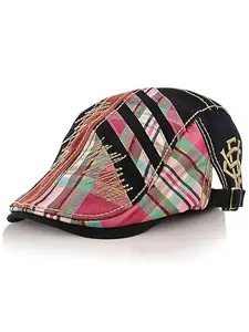 Men's Beret Hat Casual Buckle Adjustable Newsboy Hats for Men Driving Flat Caps Cabbie Gatsby Cap