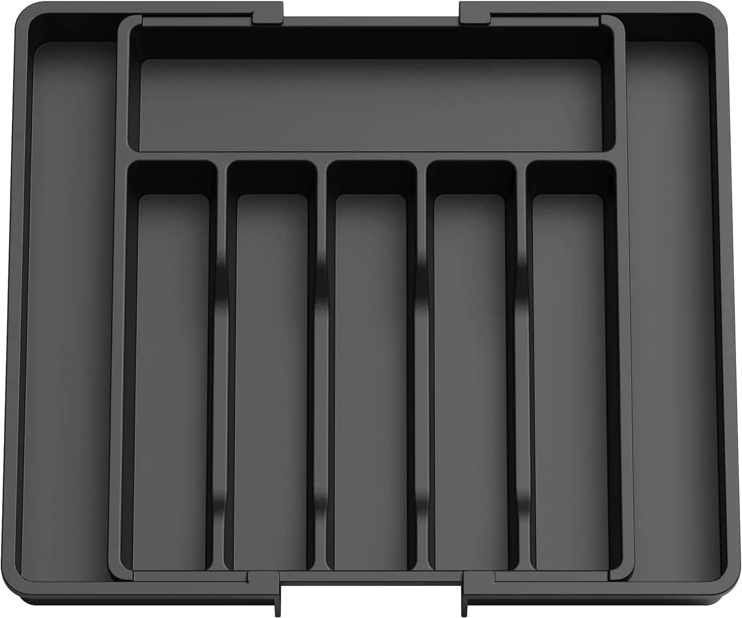 Expandable Silverware Drawer Organizer, Adjustable Plastic Flatware Tray for Kitchen, Compact Storage for Spoons & Forks  Boxes Divided Compartments, Durable Storage Organizer