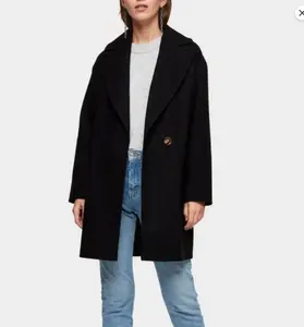 Topshop Black Slouch Relaxed Coat NWT
